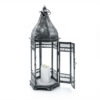 Lantern Candle Holder Rustic Black