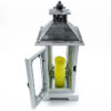 Lantern Candle Holder Rustic - wooden - square