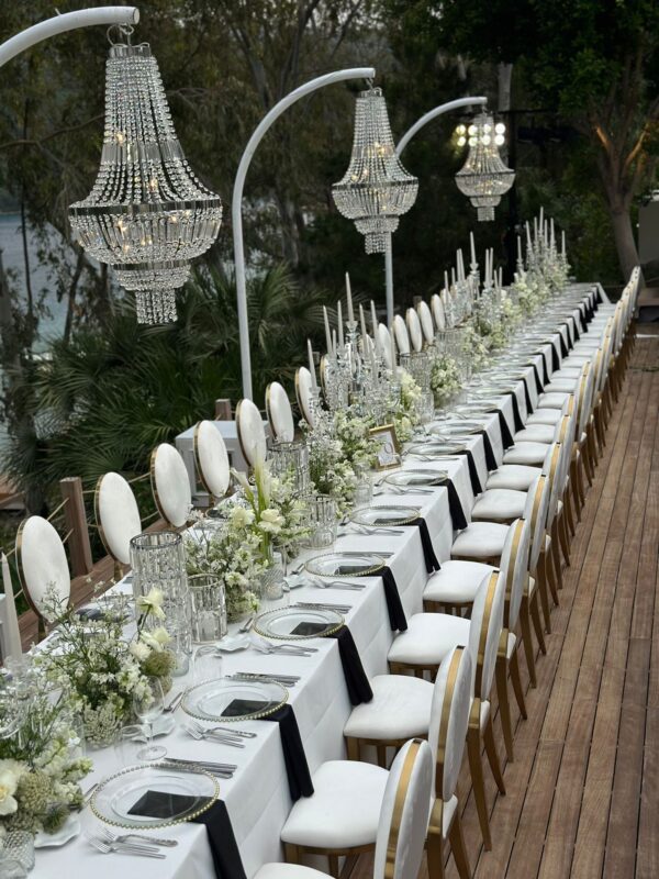 Gold Dior Beyaz Sandalye