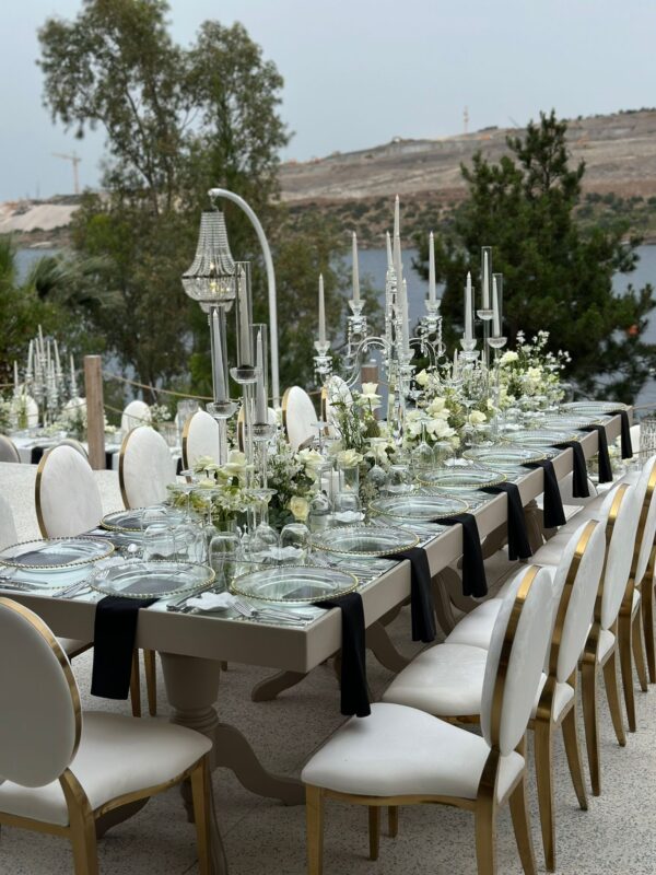 Gold Dior Beyaz Sandalye