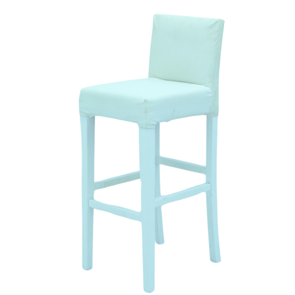 Beyaz Deri Bar Sandalyesi